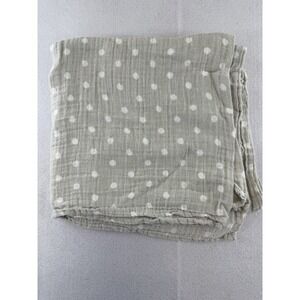 Swaddle Designs Gray Blanket White Polka Dots Receiving Swaddle Baby Infant
